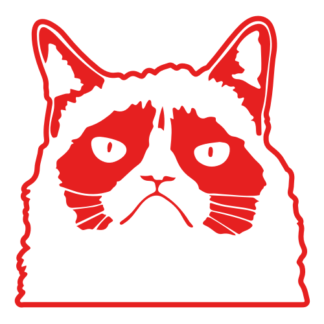 Grumpy Cat Decal (Red)